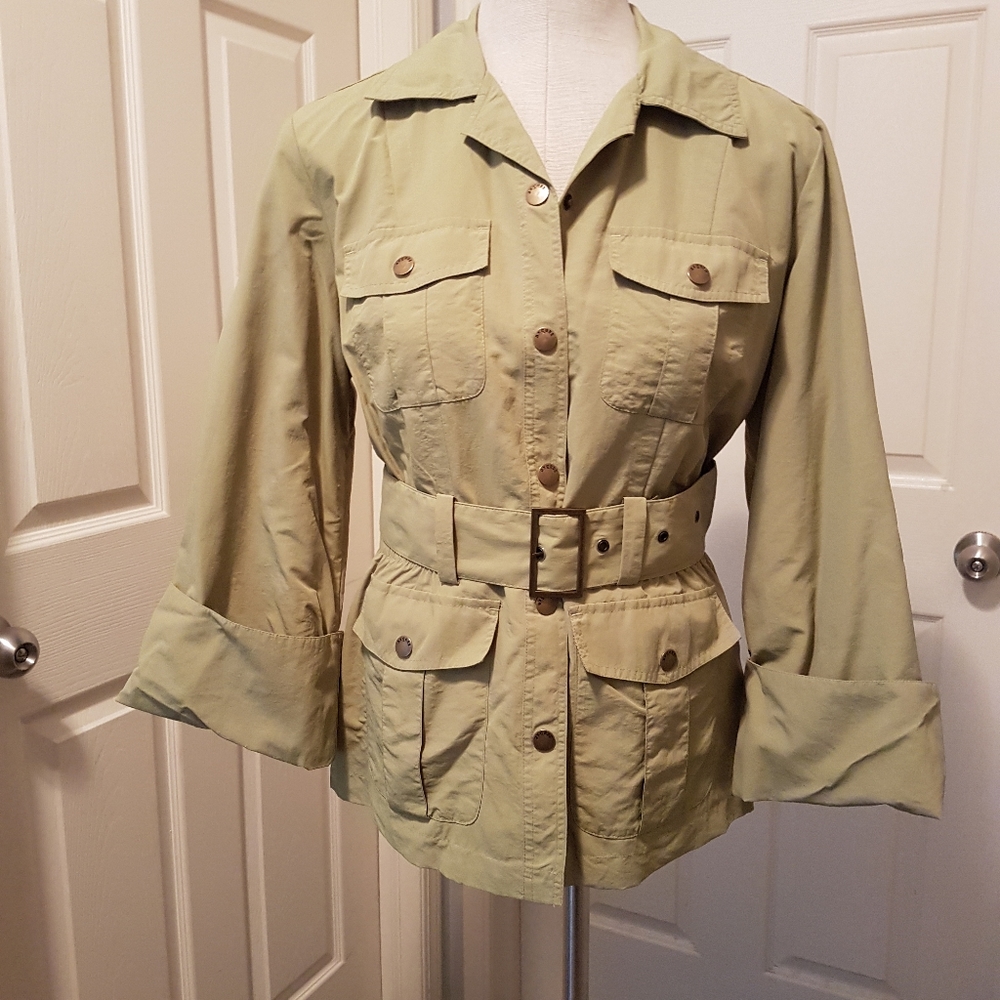 Women's Khaki Belted Jacket